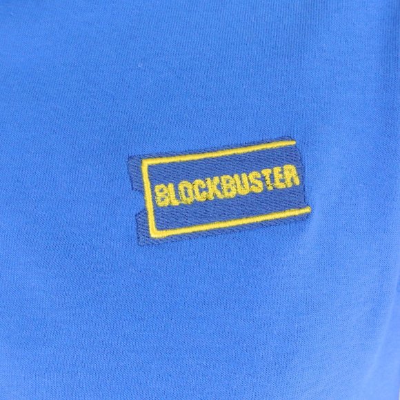 BLOCKBUSTER VIDEO Vintage Employee Uniform Polo Shirt Blue NEW Size M - Picture 3 of 10
